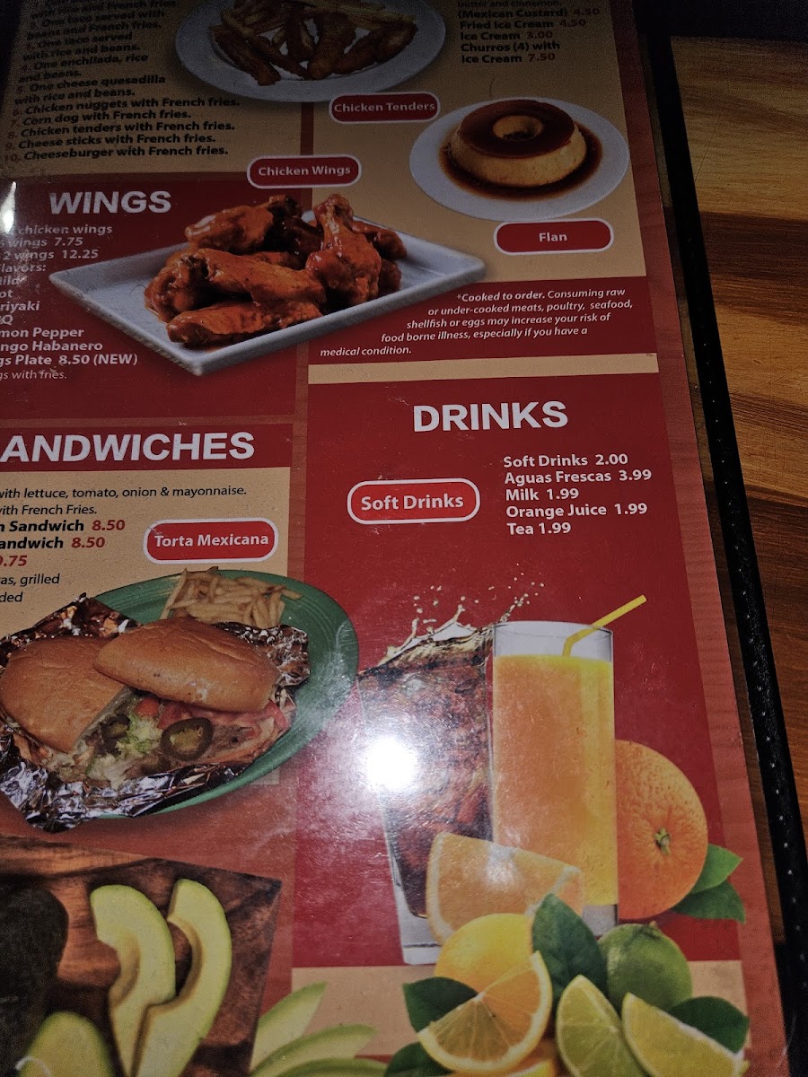 El Sureno Mexican Restaurant Menu - Image 1